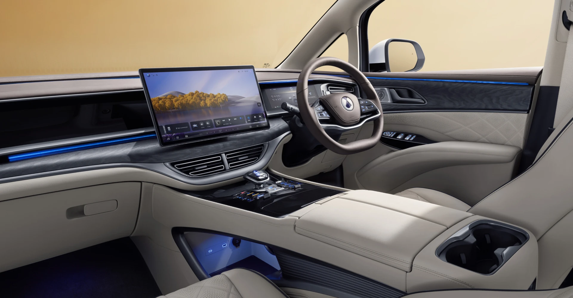BYD intelligent cockpit system dilengkapi dengan Android intelligent system, yang menghadirkan pengalaman berkendara yang lebih cerdas, aman dan nyaman bagi pemilik kendaraan.Proses manufaktur chip 6-nm , 5G quick link , Voice Assistants Terbaik
